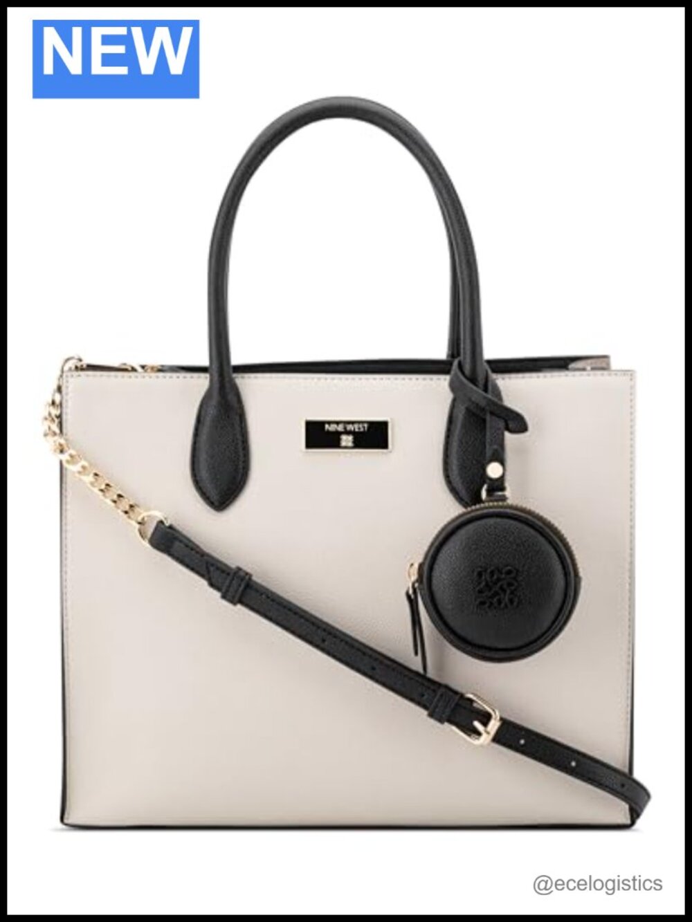 Nine West Magdalina Triple Compartment Faux Leather Satchel